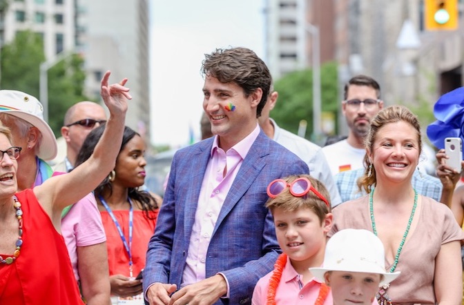 Canadian Prime Minister Justin Trudeau at a Pride Parade, Toronto 2017