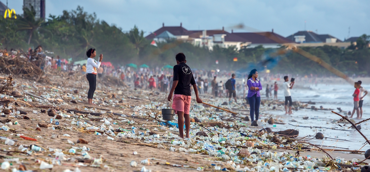 Beach pollution, Bali